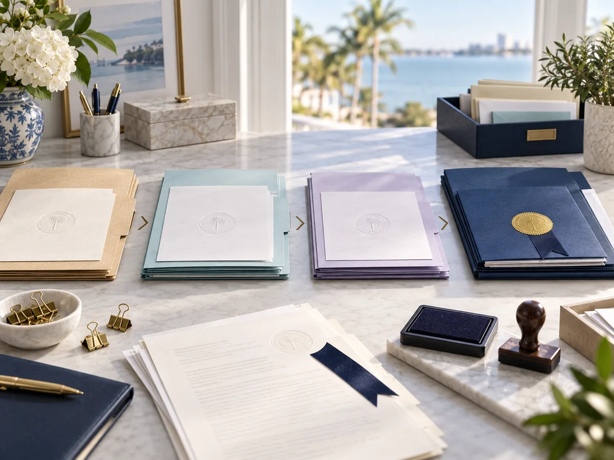 Florida probate forms sorted into opening, creditor, inventory, and closing stages